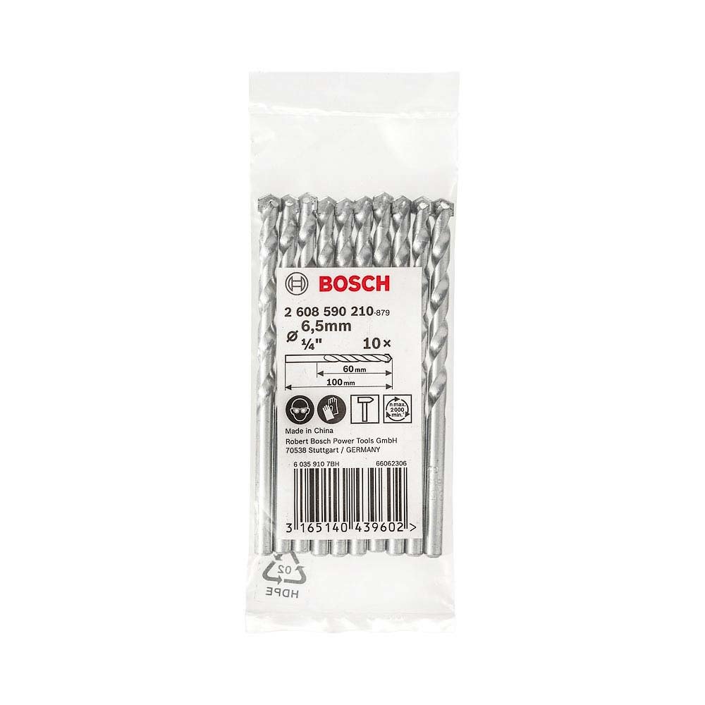Broca para Concreto Bosch Impact 6,5mm Embalagem com 10 Unidades
