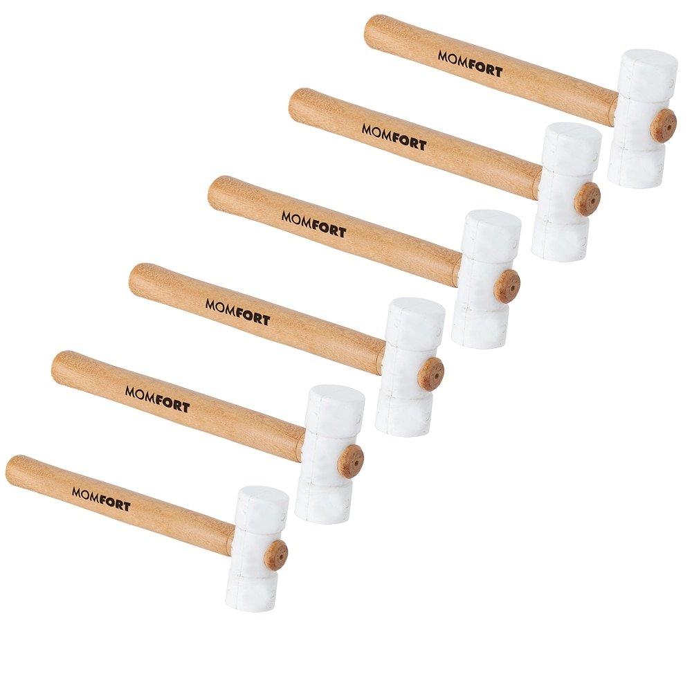 Martelo Momfort Borracha 60mm Brano Aplicação Cerâmica - Embalagem com 6 Unidades