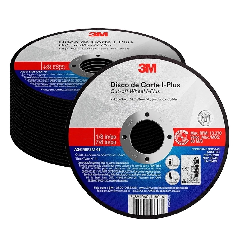 25 Discos de Corte 3M IPlus 250x3.2x25.4mm
