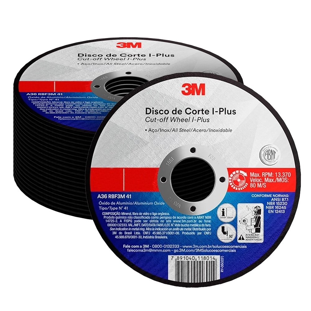 25 Discos de Corte 3M IPlus 300x3.2x19mm