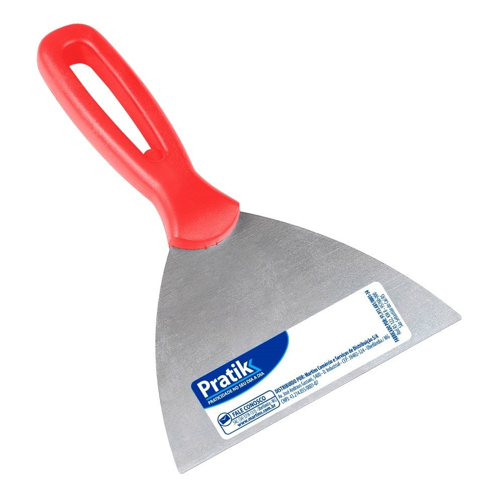Espátula Pratik de Aço Inox Cabo Plástico 12cm Embalagem com 12 Unidades
