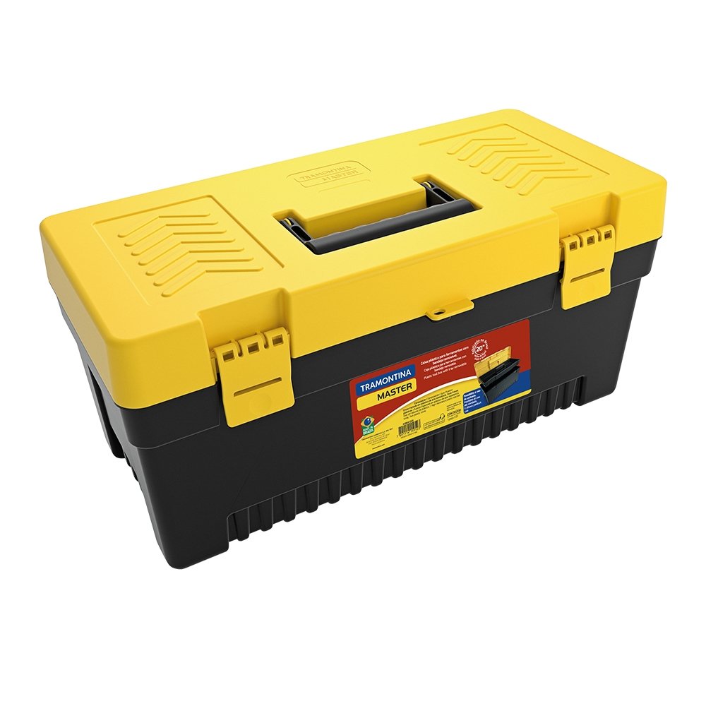 Caixa para Ferramentas Tramontina 20P Plástica Preto/Amarelo