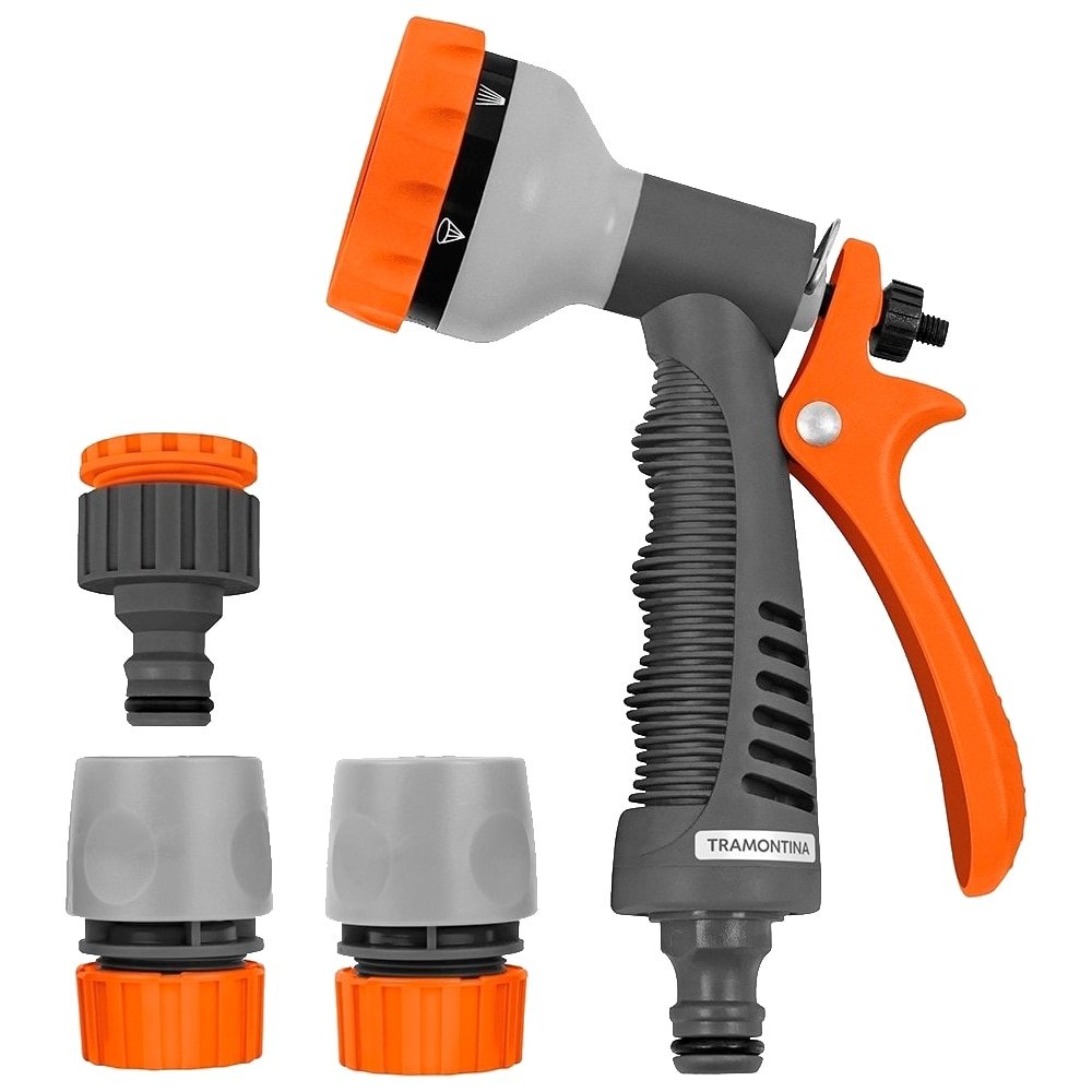Conjunto para Irrigação Tramontina com Engates Rápidos e Hidropistola, 4 Peças
