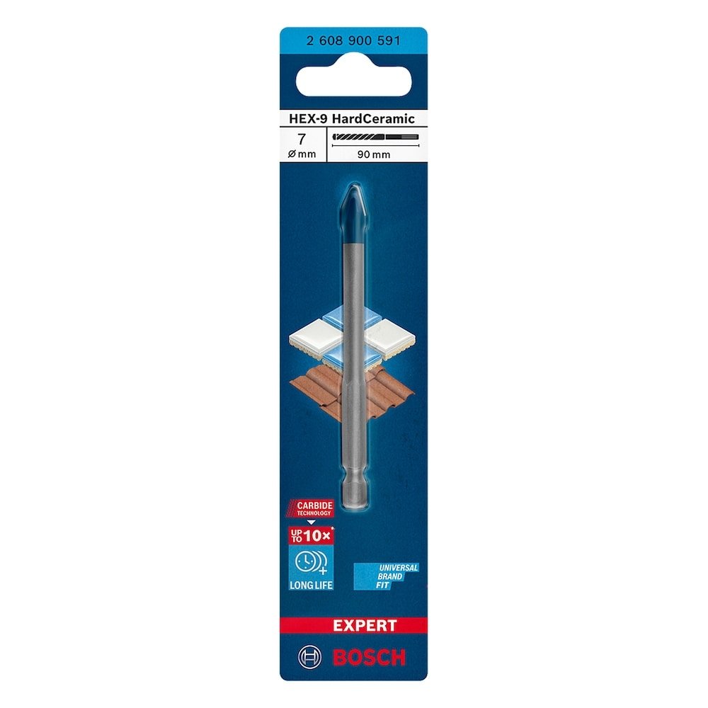 Broca Porcelanato Bosch Expert HEX-9 Hardceramic 7mm