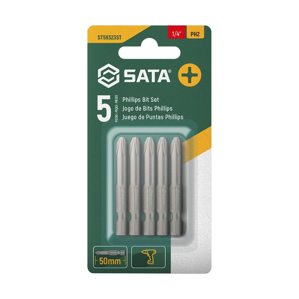 Ponta Bits Sata Phillips PH3 1/4 50mm SM - Embalagem com 5 Unidades
