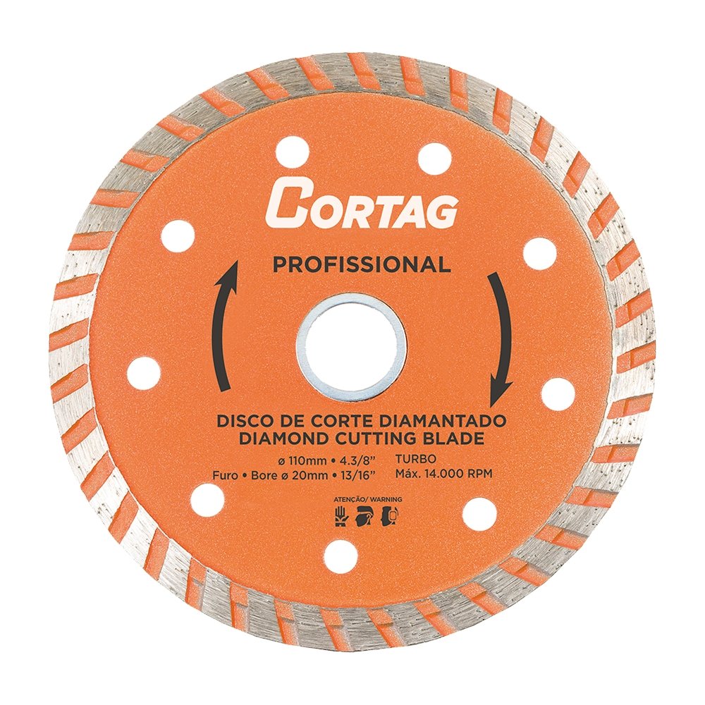 Disco Diamantado Cortag Turbo Profissional 125mmx20mm