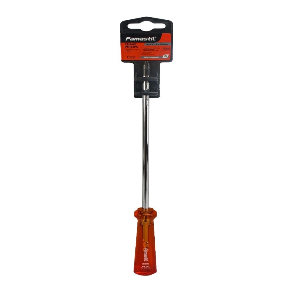 Chave Philips Famastil Ponta Imantada Cromo Vanadio 1/4 x 8P
