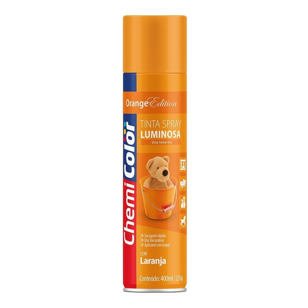 Tinta Spray Chemicolor Luminosa Laranja 400ml