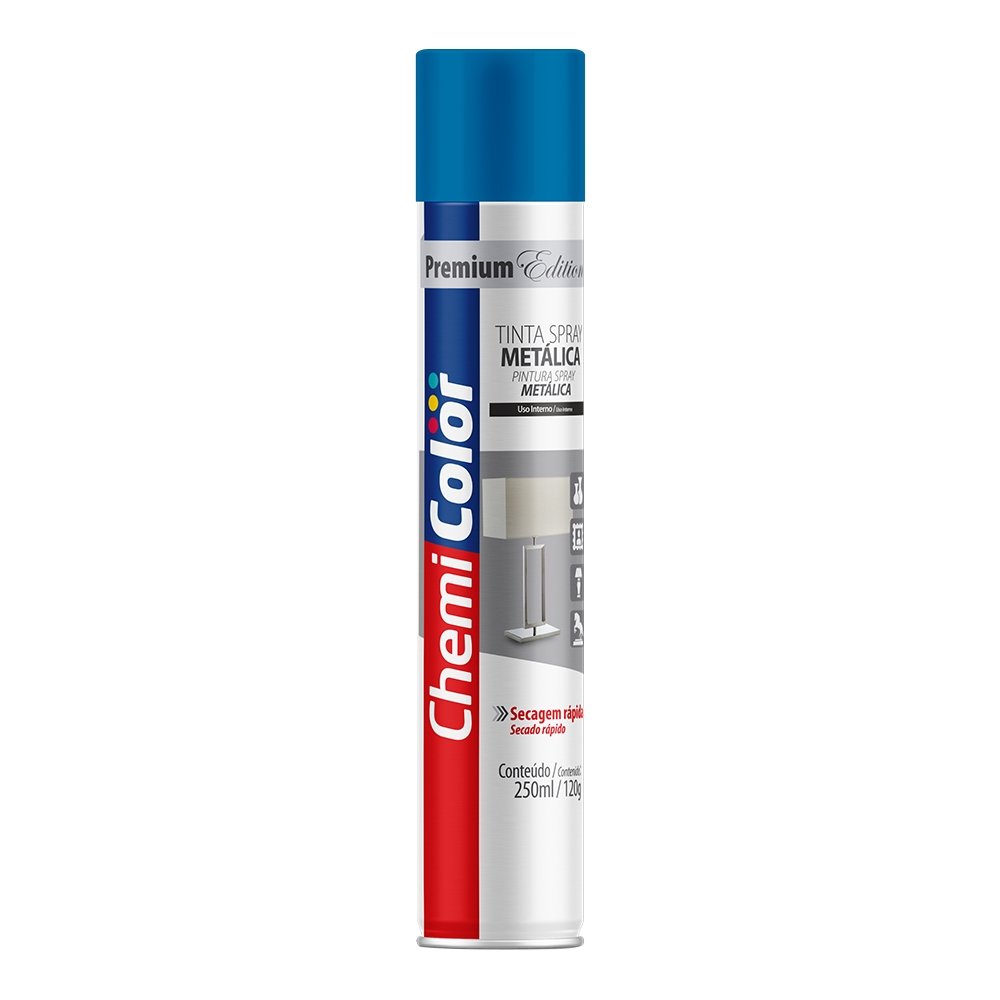 Tinta Spray Chemicolor Metálica Azul 400ml