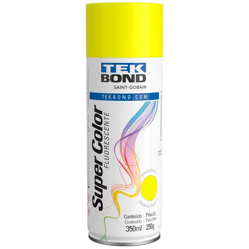 Tinta Spray Tekbond Tinta Spray Tekbond Amarelo Fluorescente 350ml