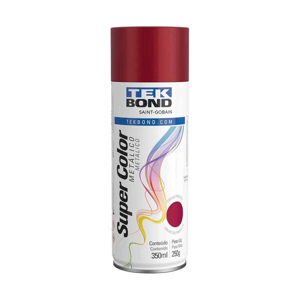 Tinta Spray Tekbond Metálica Vermelho 350ml