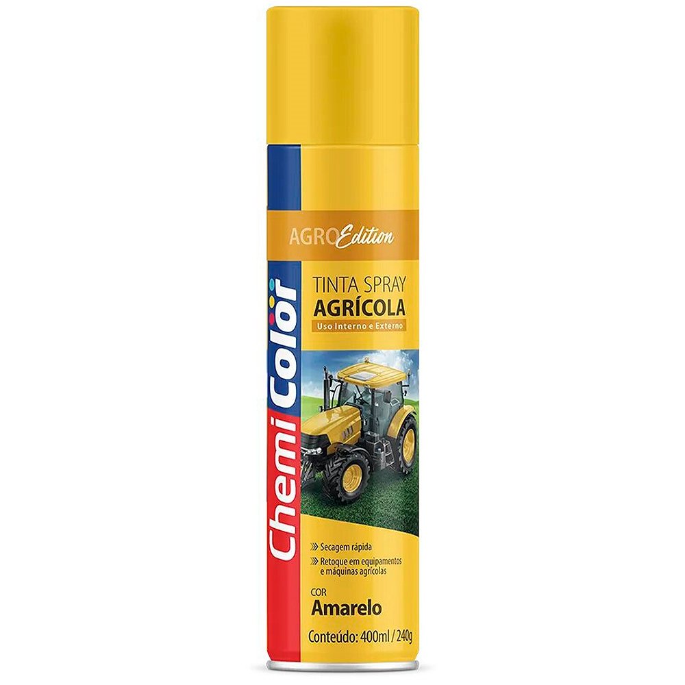 Tinta Spray Chemicolor Agrícola Amarelo Caterpillar 400ml