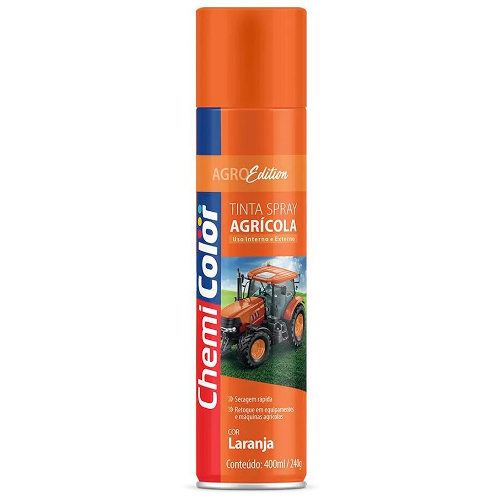 Tinta Spray Chemicolor Agrícola Laranja Jacto 400ml