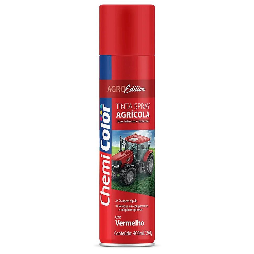 Tinta Spray Chemicolor Agrícola Vermelho Massey Ferguson 400ml