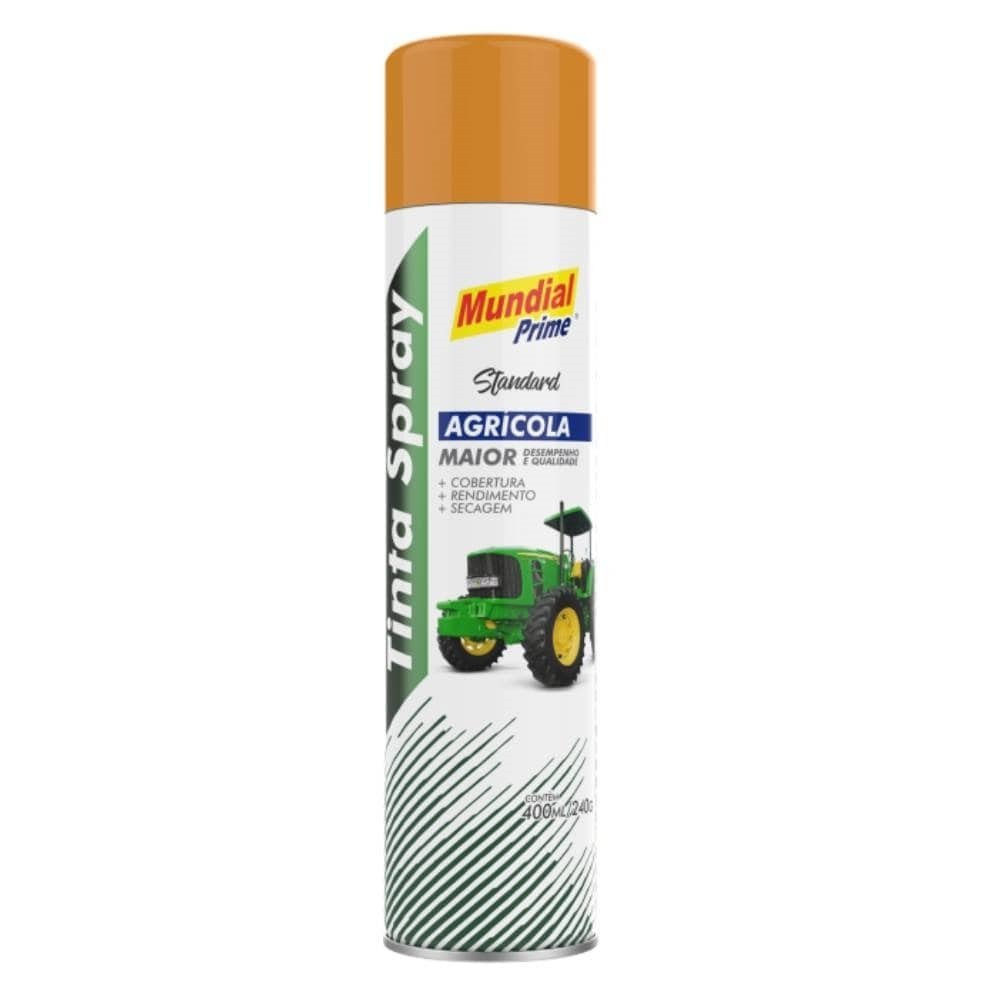 Tinta Spray Mundial Prime Agrícola Laranja 400ml