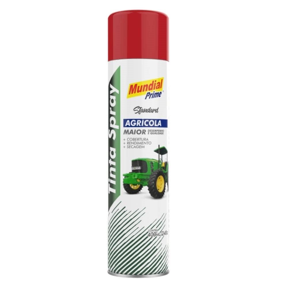 Tinta Spray Mundial Prime Agrícola Vermelho 400ml