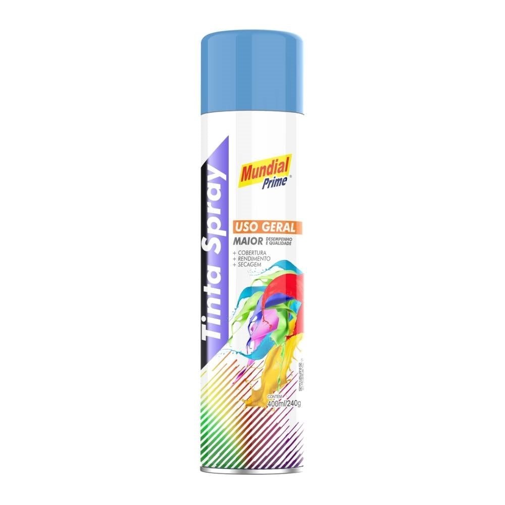 Tinta Spray Mundial Prime Uso Geral Azul Claro 400ml