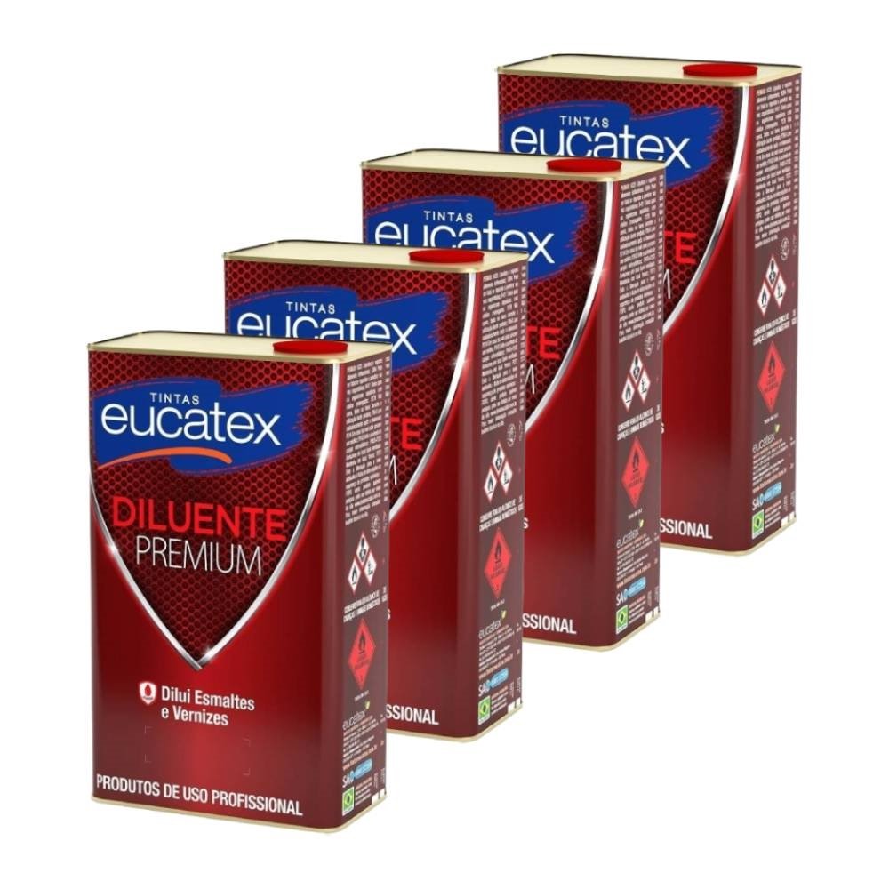 Aguarrás Eucatex 5L - Embalagem com 4 Unidades