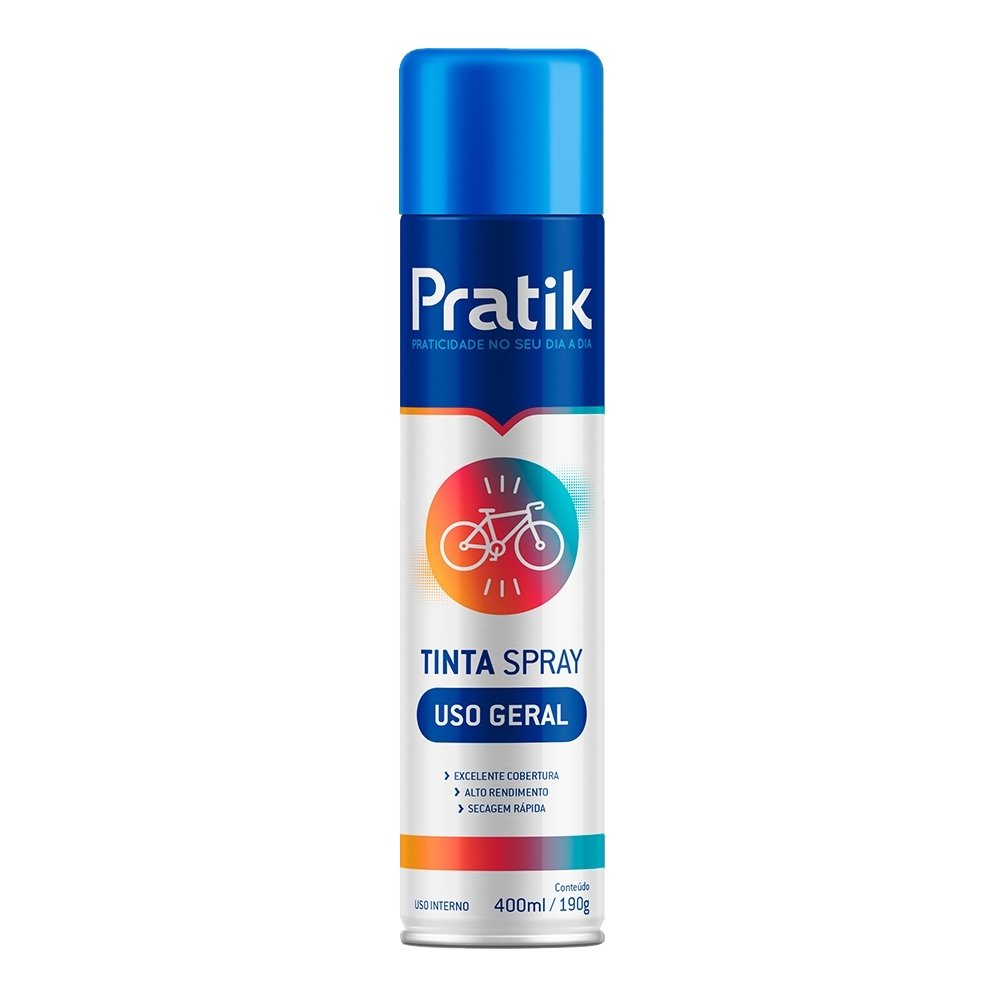 Tinta Spray Pratik Uso Geral Azul Claro 400ml