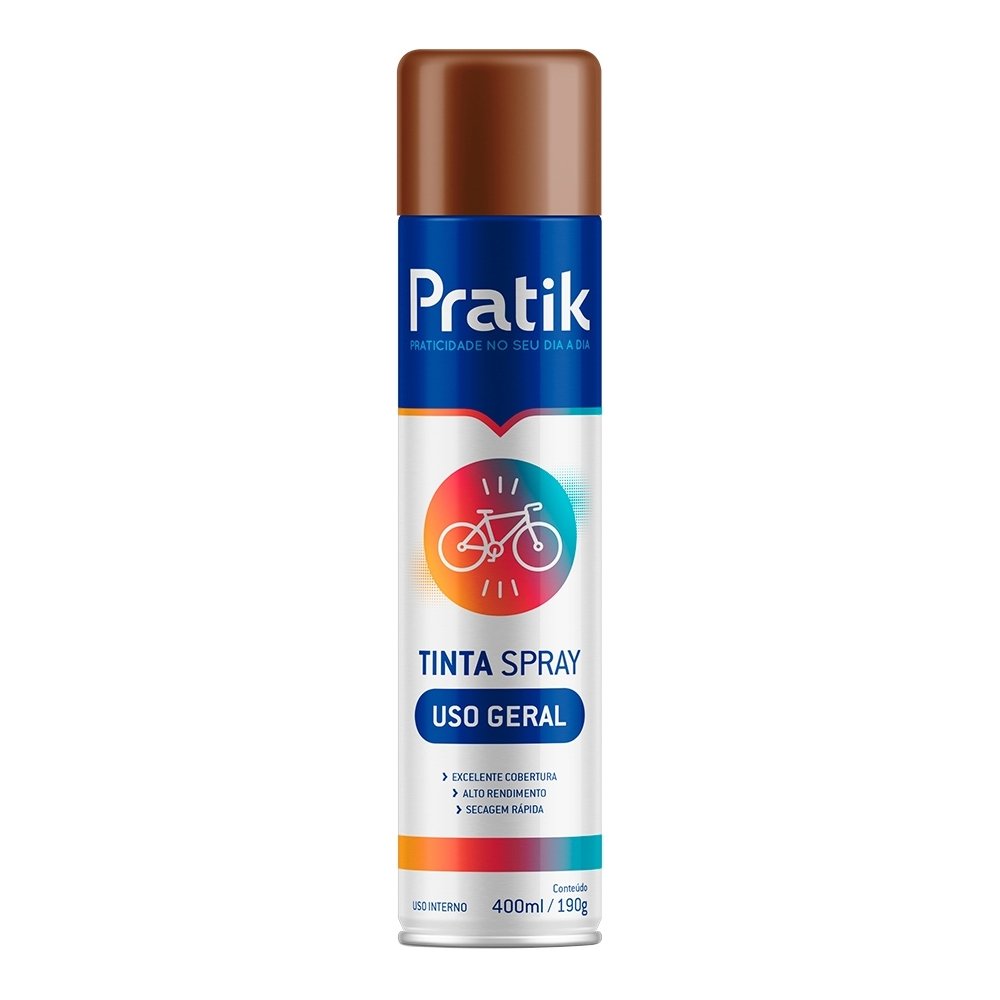 Tinta Spray Pratik Uso Geral Marrom 400ml