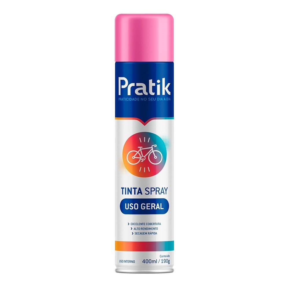 Tinta Spray Pratik Uso Geral Rosa 400ml