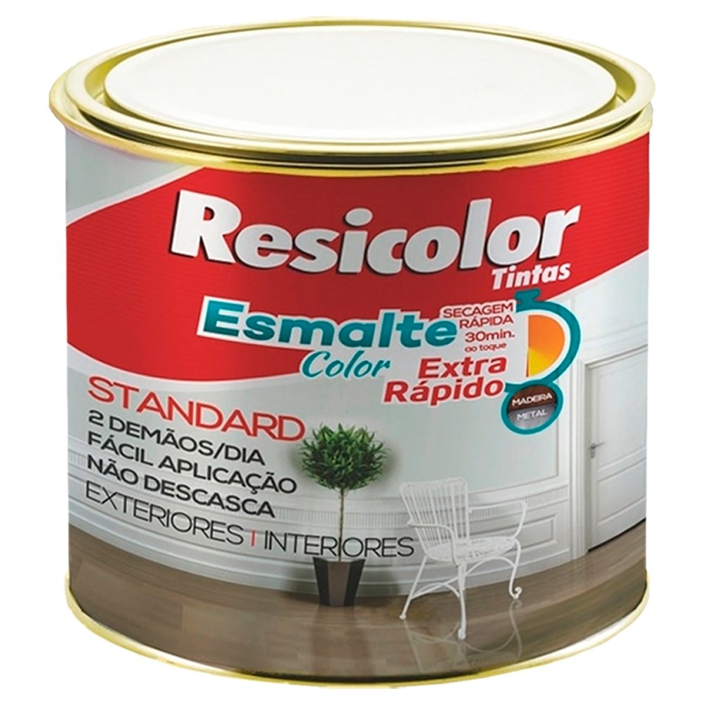 Tinta Esmalte Resicolor Brilhante 900ml Laranja