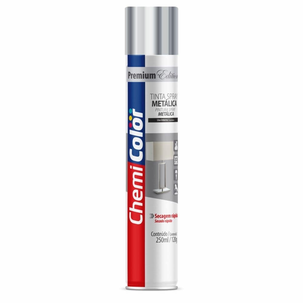 Tinta Spray Chemicolor Metálica Cromado 250ml