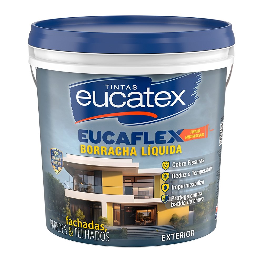 PRD. RE-ATIVADO - Tinta Acrílica Eucalar Areia Saara Fosco Borracha Líquida 4Kg