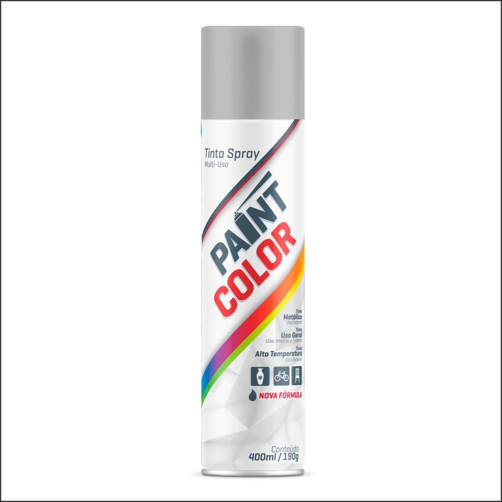 Tinta Spray Paintcolor Alta Temperatura Alumínio 400ml