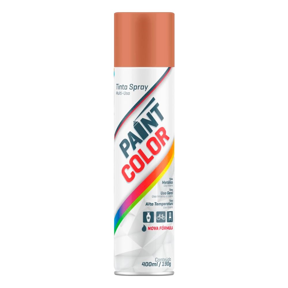 Tinta Spray Paintcolor Metálica Cobre 400ml