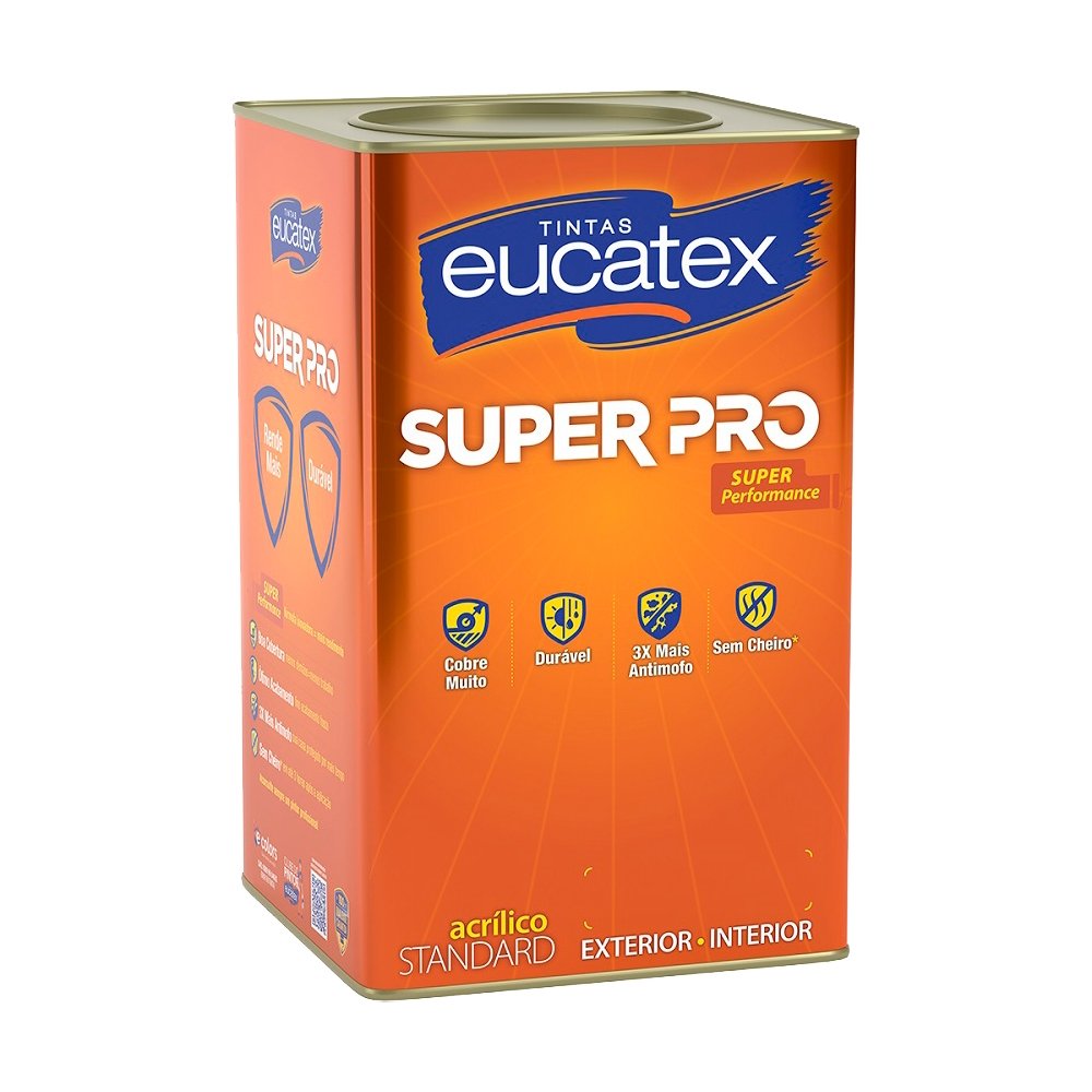 Tinta Acrílica Eucatex Azul Copacabana Standard Super Pro - 18 Litros