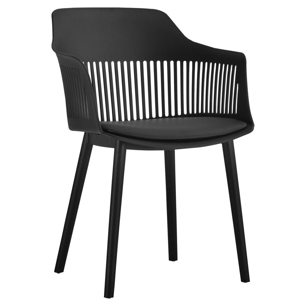 Cadeira Decorativa Para Sala de Estar Socrates Preto G56 - Gran Belo