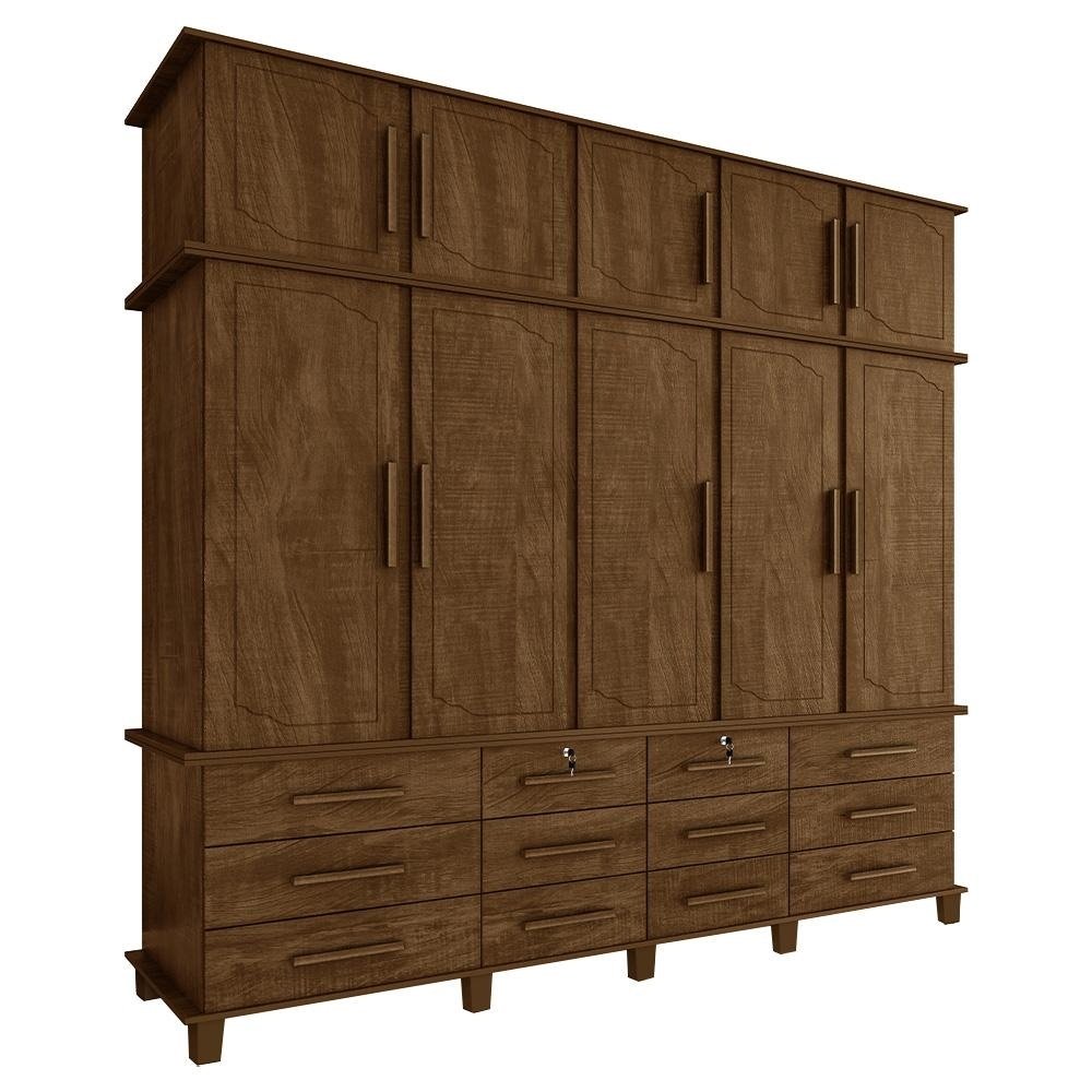 Guarda Roupa 10 Portas e 12 Gavetas Nicolau Malbec G37 - Gran Belo