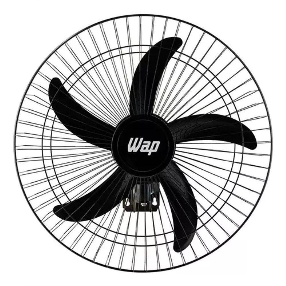 Ventilador Parede WAP Rajada Pro 60cm 5 Pas Preto Bivolt FW00666