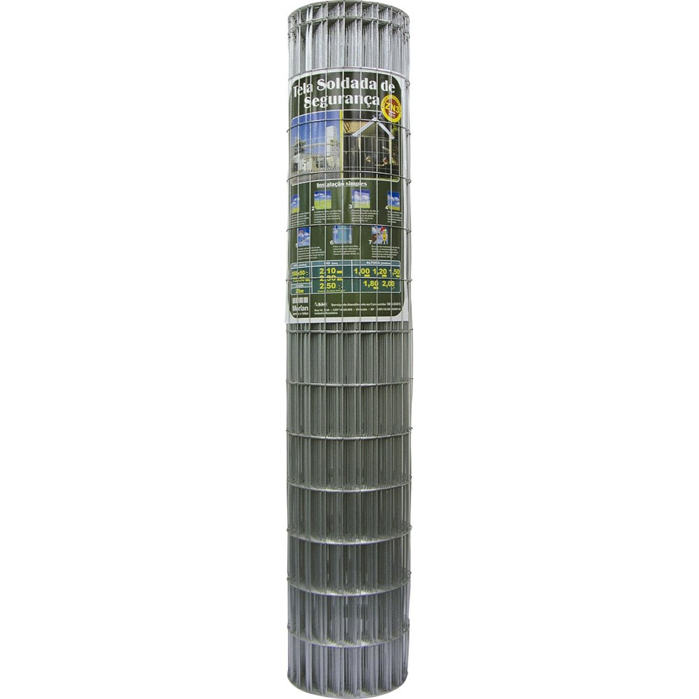 Tela Segurança Soldada Morlan 150 x 50mm Fio 2,30mm 1,80 x 25m