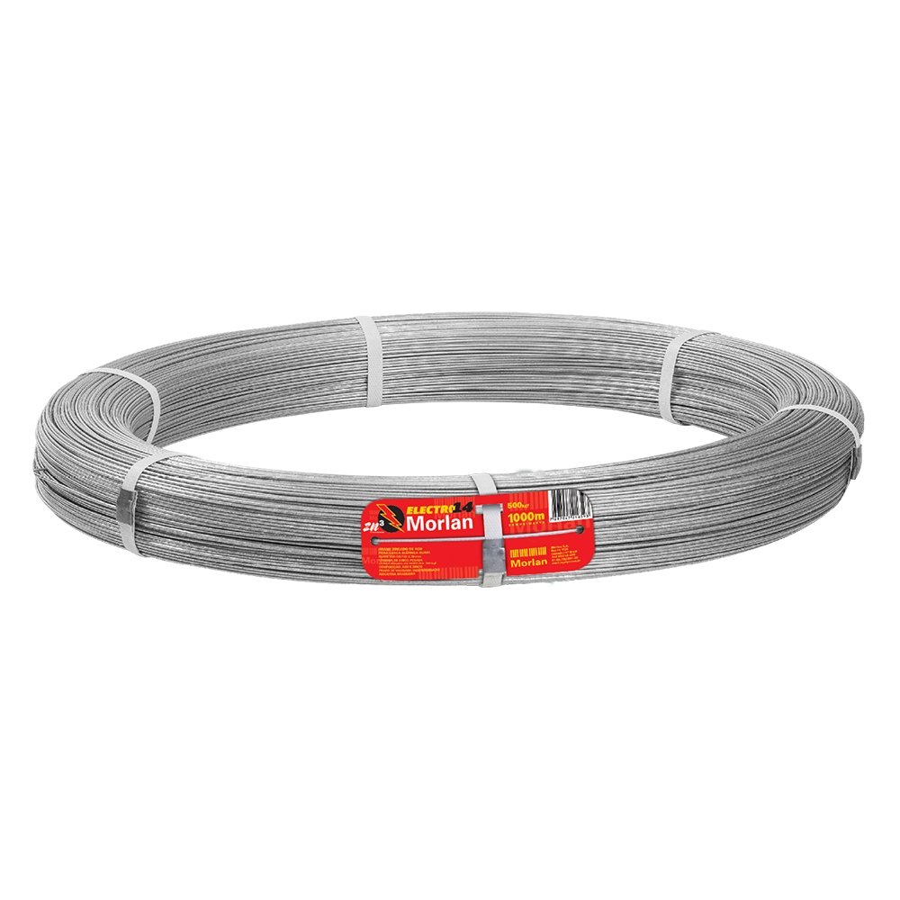 Arame Morlan para Cerca Elétrica Electro Fio 14 ZN3 1000m