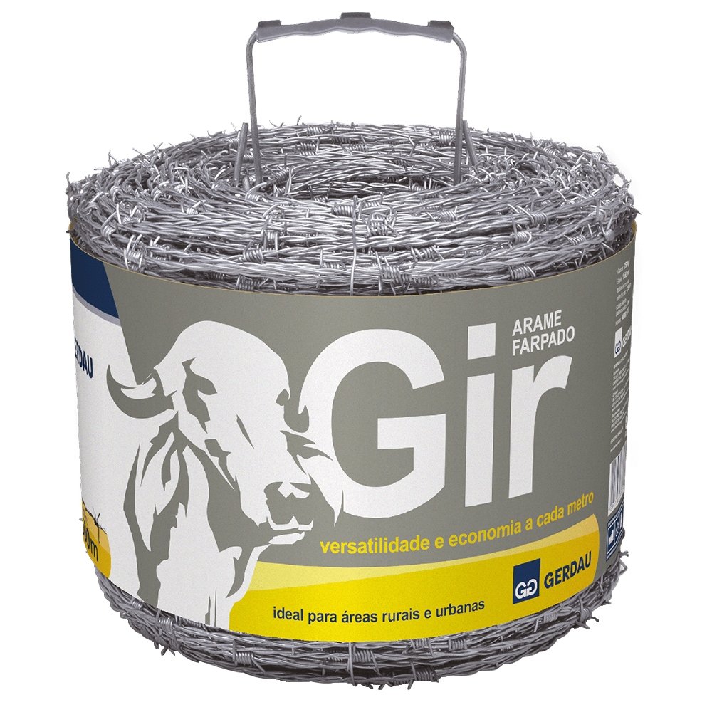Arame Farpado Gerdau Gir Fio 1,6mm 250Kgf 250m