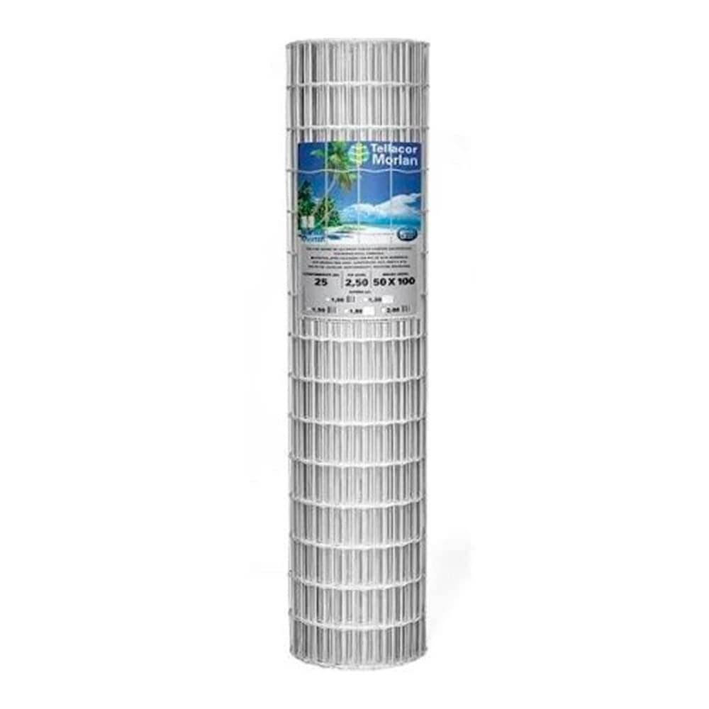 Tela Revestida Tellacor Morlan 100x50mm Fio 2,50mm 1,00x25m Branca