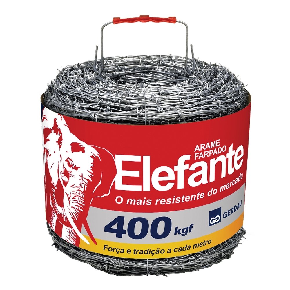 Arame Farpado Gerdau Elefante Fio 2,2mm 400KGF 250m
