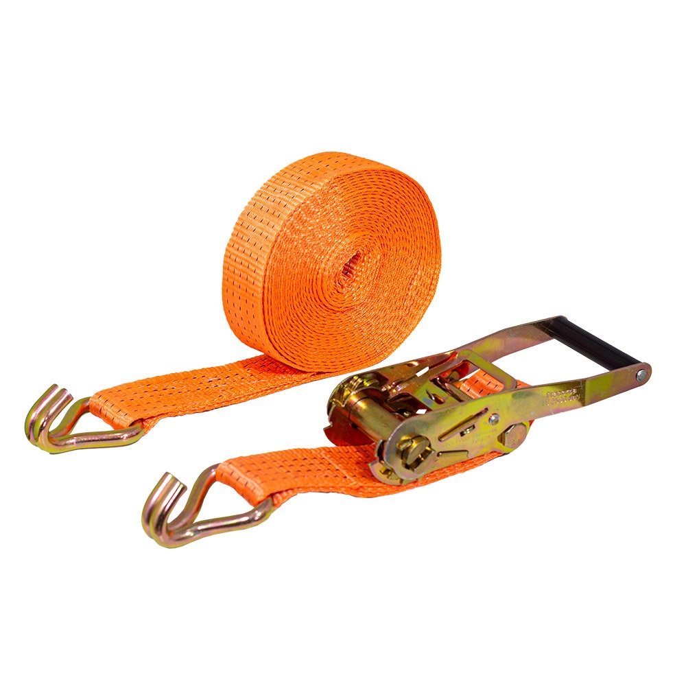 Cinta e Catraca Amarração Pratik Laranja 50mm 5T 9m Gancho J Importado