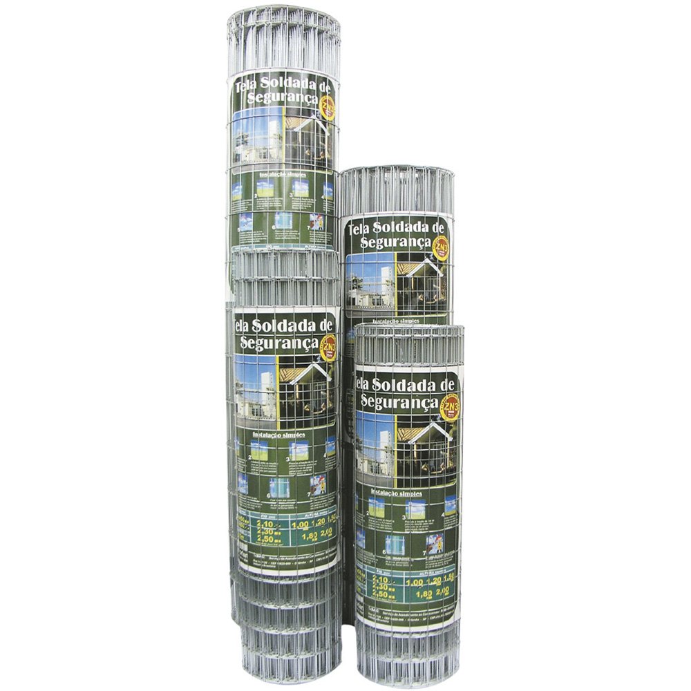 Tela Segurança Soldada Morlan 75 x 50mm Fio 2,10mm 1,80 x 25m