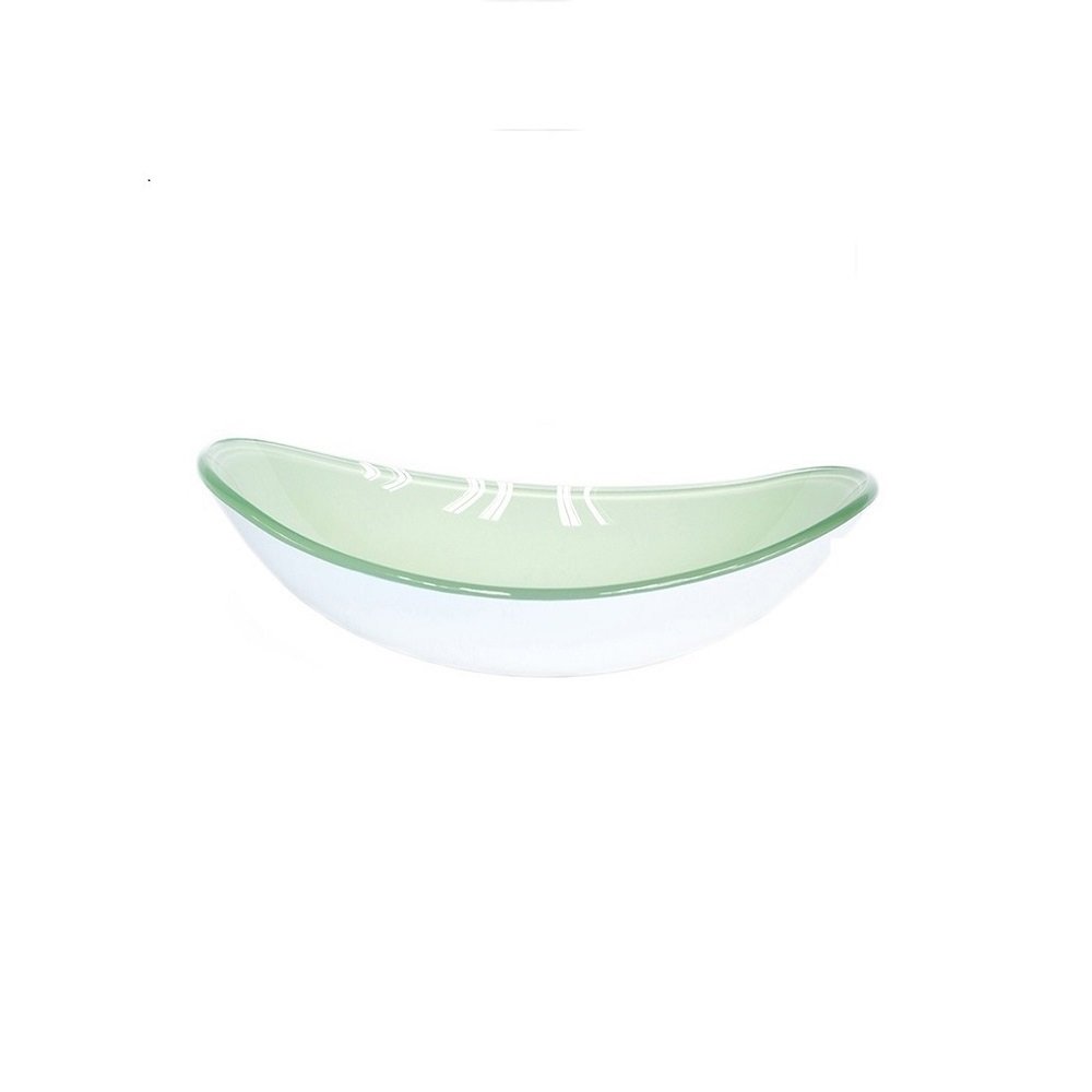 Cuba de vidro oval 47cm branca
