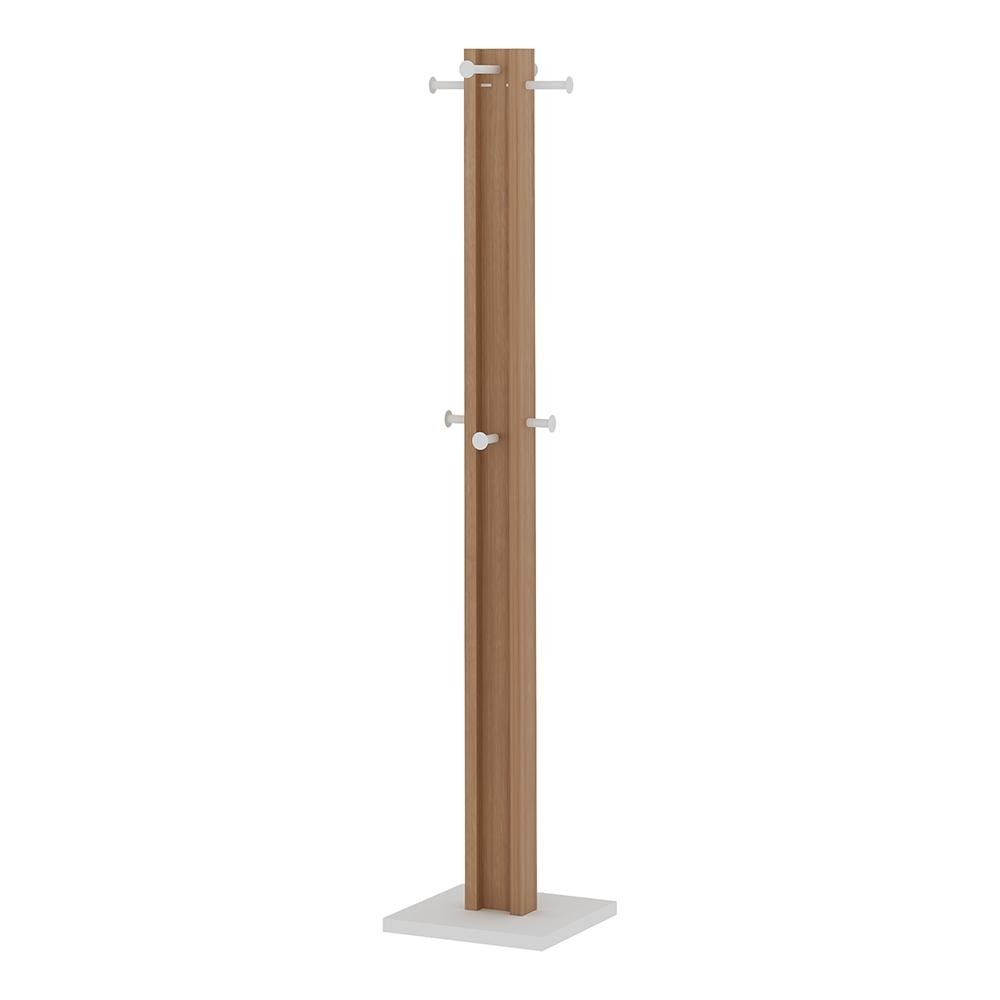 Cabideiro para Quarto Sala de Estar AZ1018 MDP Amendoa/Branco G69 - Gran Belo