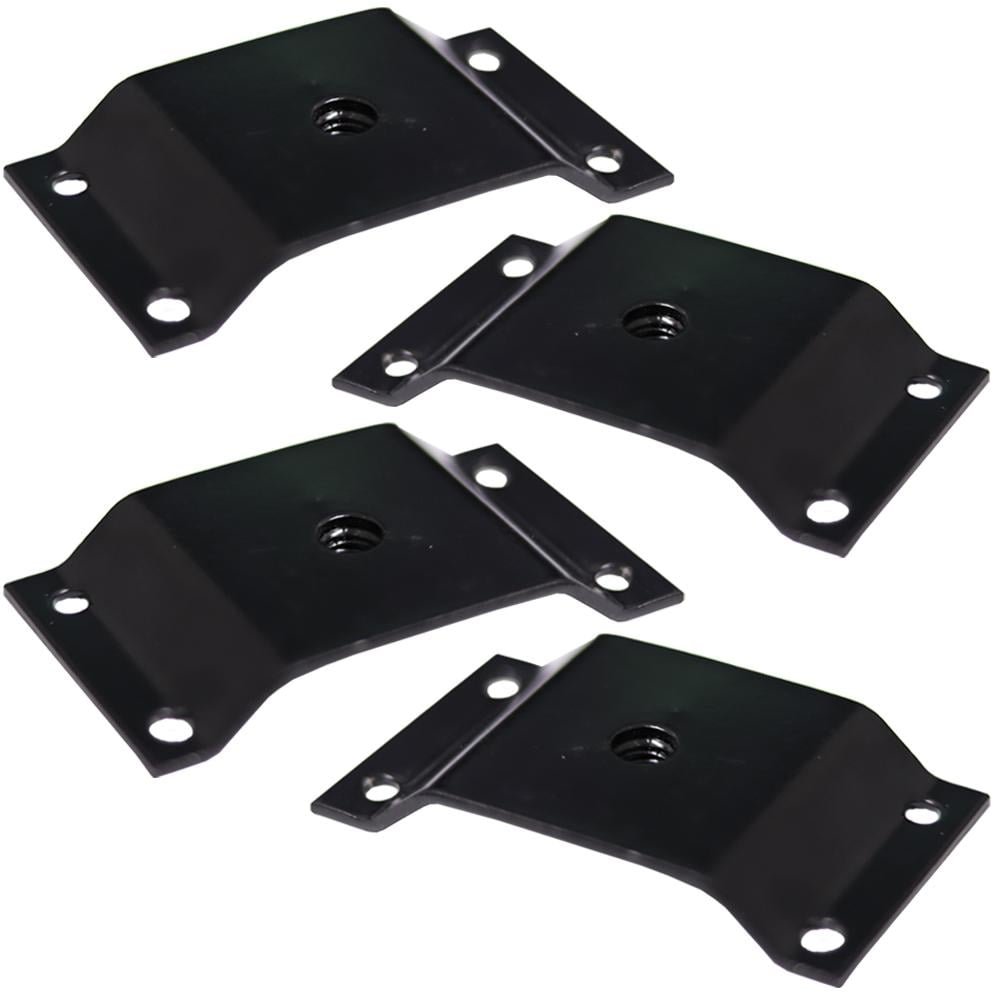 Kit 4 Chapinhas Chapa Elevada Fixação Pés Palito Rosca 5/16 Preto G59
