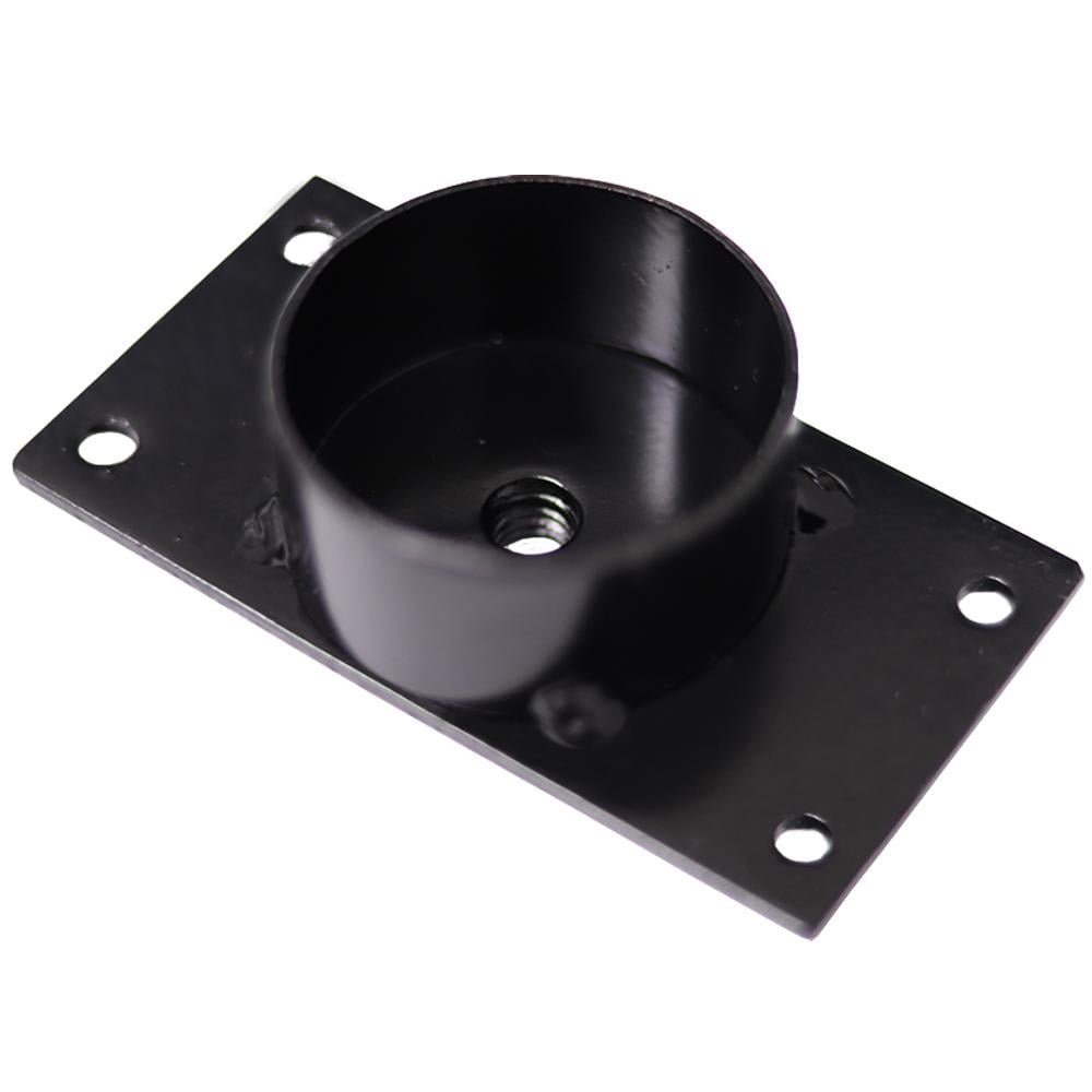 Chapinha Chapa Reta com Tubo Fixação Pés Palito Rosca 5/16 Preto G59
