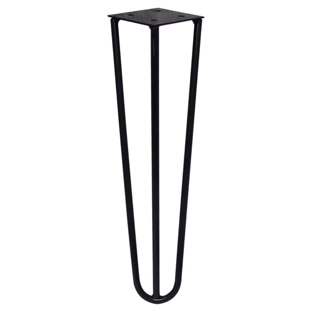 Kit 14 Pes de Metal 30 CM Hairpin Legs Mesa de Canto Rack e Puffs Preto G41