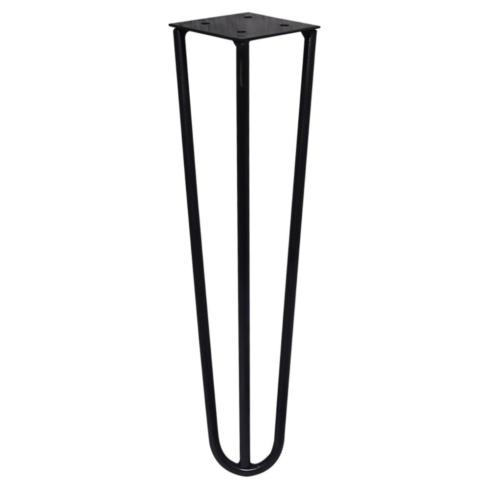 Kit 16 Pes de Metal 30 CM Hairpin Legs Mesa de Canto Rack e Puffs Preto G41
