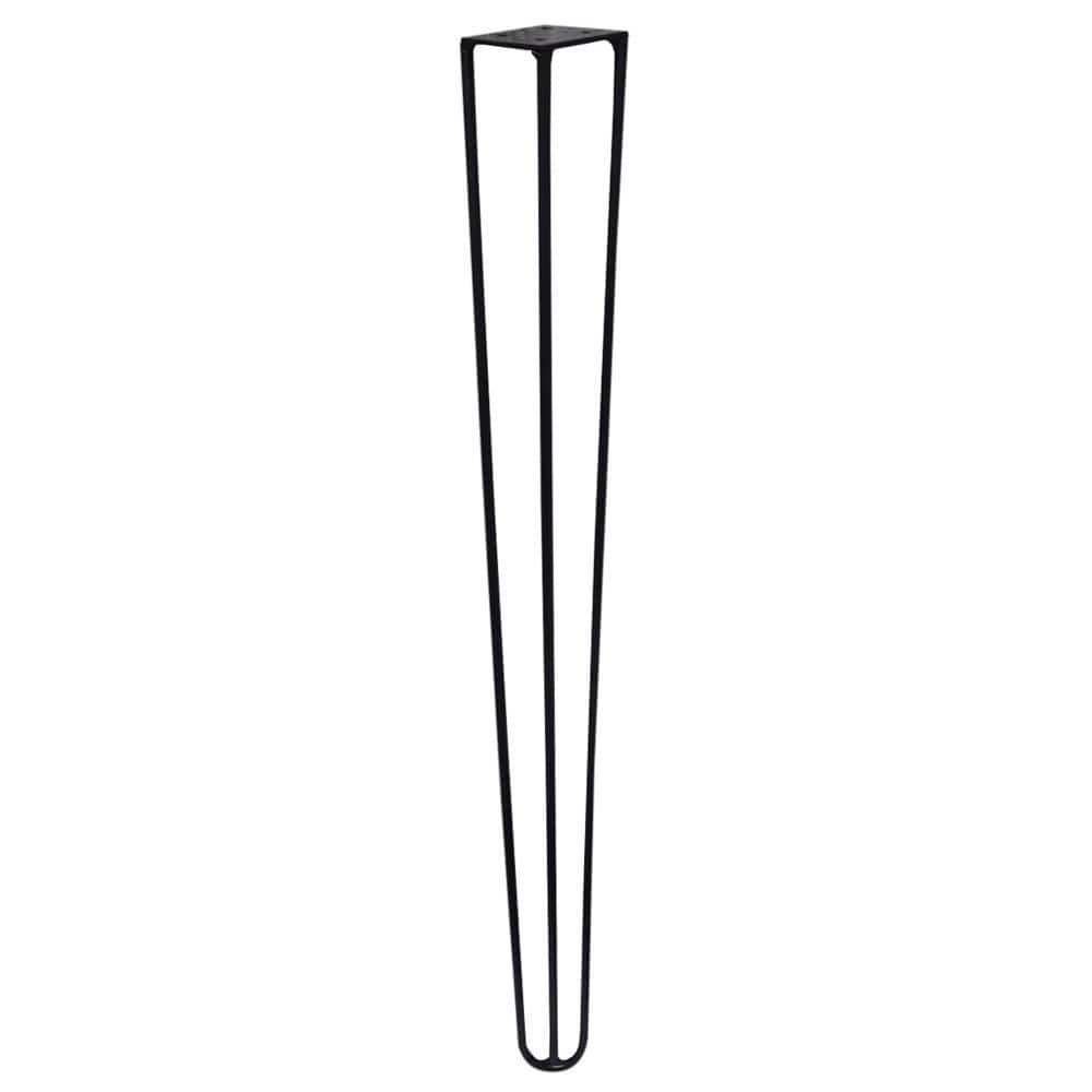 Kit 16 Pes de Metal 60 CM Hairpin Legs Mesa de Canto Aparador Preto G41