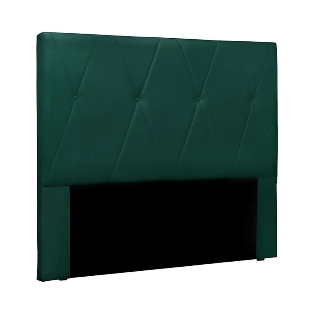 Cabeceira Decorativa Casal 1,40M Yves Veludo Verde Floresta G63 - Gran Belo