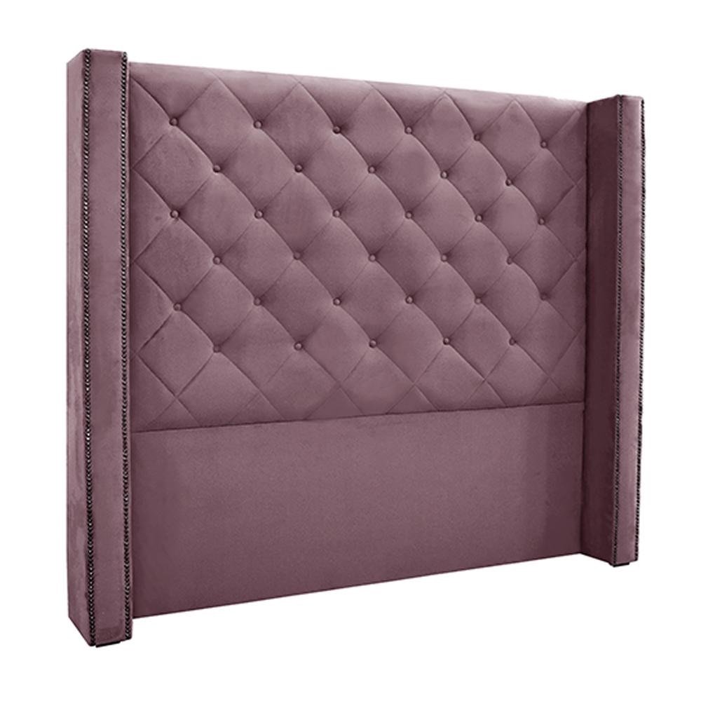 Cabeceira Decorativa King Size 2,19M Loewe Veludo Uva G63 - Gran Belo